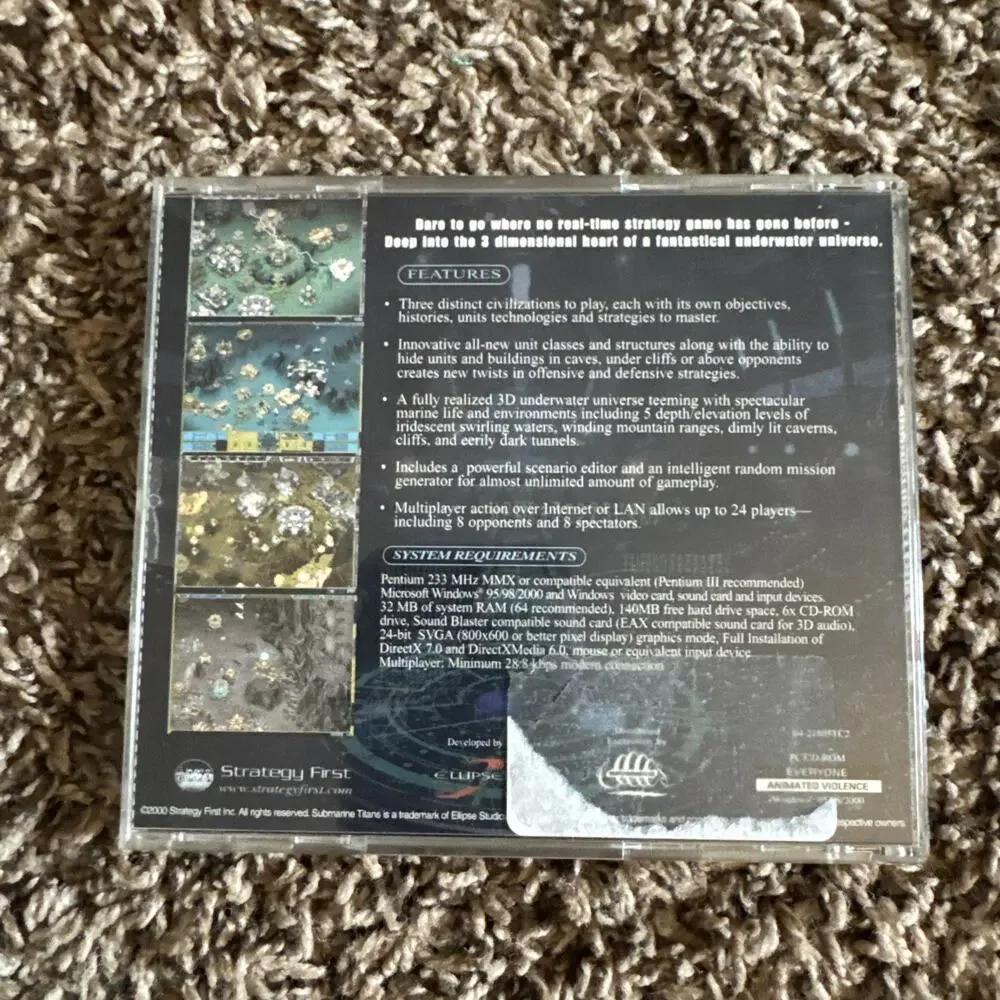 PC CD-ROM Strategy First Submarine Titans